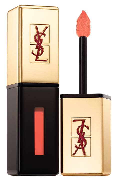 ysl glossy stain 27 peche|ysl 22 rouge pur couture.